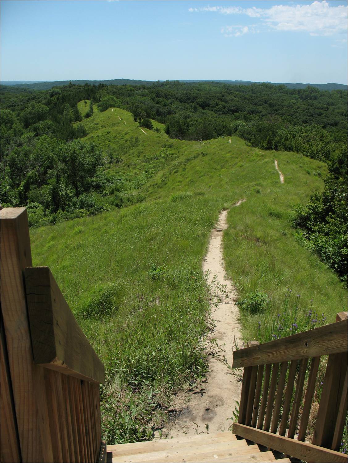 Photo of a hiking trail in western Iowa.