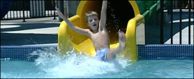 Photo: Boy landing in the water