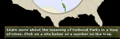 Learn more about the meaning of National Parks in a time of crisis. Click on a state below or a number on the map above.