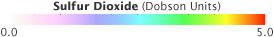 Color bar for Sarychev Eruption Generates Large Cloud of Sulfur Dioxide