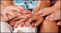 Photo: Stacked hands