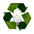 Recycling logo with CFL