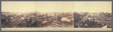 Panoramic view of Atlanta in 1864
