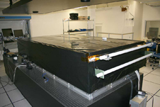 Image of our lab showing the enclosure (big black box) housing our experiment