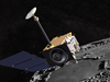 artist concept of LRO with Apollo imagery in background