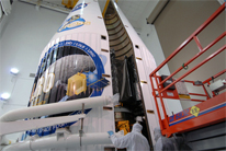 LRO gets encapsulated at the Kennedy Space Center