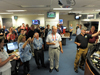LRO controllers, scientists and others toast the successful lunar orbit insertion