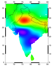 map of India groundwater data