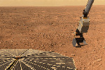 This is an animation of panorama images of NASA’s Phoenix Mars Lander’s solar panel and the lander’s Robotic Arm with a sample in the scoop. The image was taken just before the sample was delivered to the Optical Microscope.