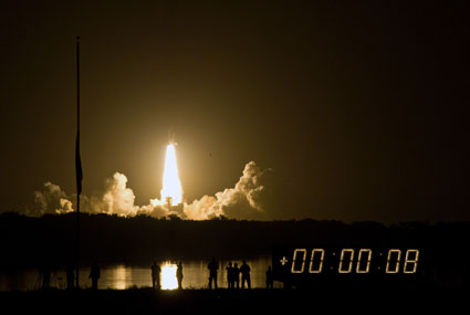 Space shuttle Discovery Launches
