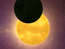 Artist concept of solar eclipse