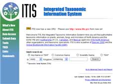 Integrated Taxonomic Information System website image