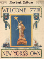 New York Tribune front page welcoming soldiers home