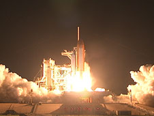 Discovery launches.