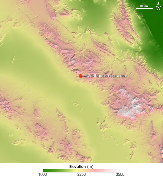 Earthquake Near Zarand, Iran