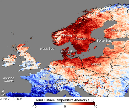 Heat Wave in Northern Europe