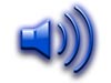 Blue audio icon