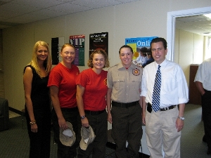 Congressman Boren and his wife, Andrea, with Thunderbird cadets