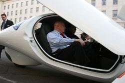 Congressman Brady takes a spin in a state of the art vehicle on Capitol Hill