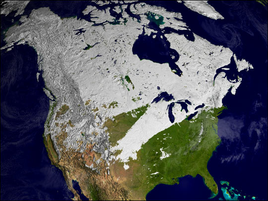 Winter Snow Cover in the Northern Hemisphere