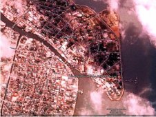 A Formosat-2 satellite of a Honduras hotel area at the time of an earthquake