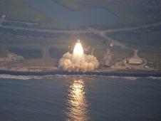 NASA helicopter bird's-eye view of Max Launch Abort System flight