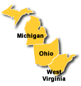 Map of Michigan Region