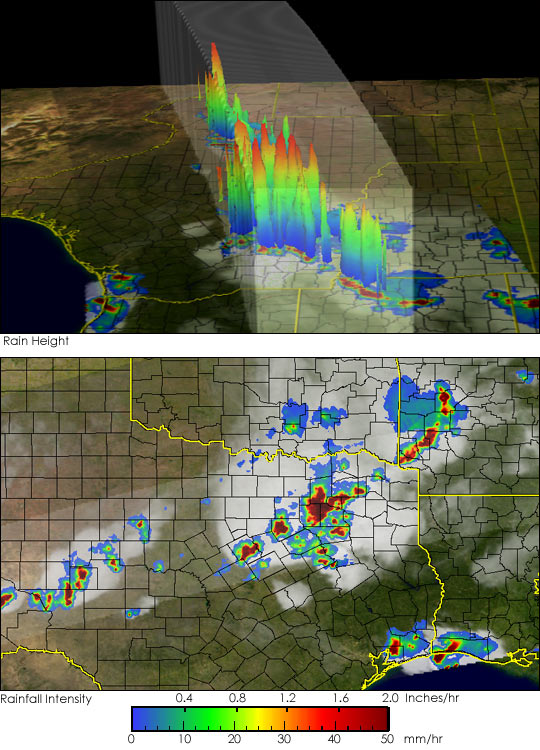 Thunderstorms Bring Floods to Texas