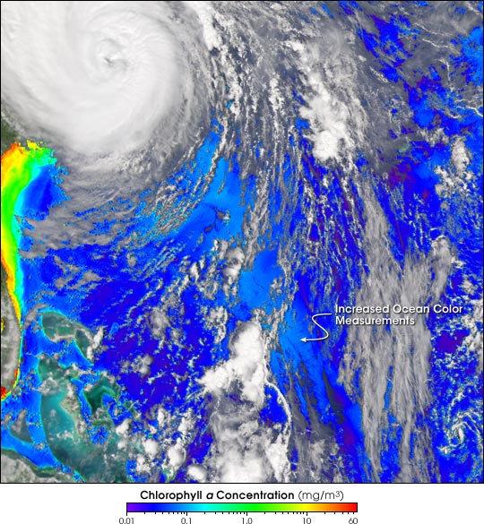 Hurricane Isabel Stirs Ocean Water