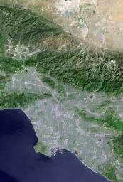 Landsat with SRTM Shaded Relief, Los Angeles and Vicinity from Space