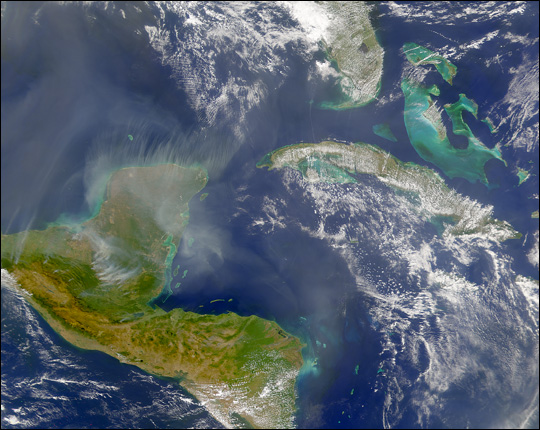 Smoke Across the Yucatan and Central America