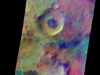 Pastel colors swirl across Mars