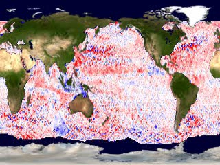 This animation shows the sea surface height anomaly. This animation is primarily designed to be accessed from the SVS Web Map Services (WMS) server. Each frame represents the accumulation of data over about a 10-day period ending at the date and time indicated in the WMS metadata.