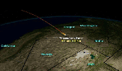 This animation illustrates the path the Stardust return capsule will 
follow once it enters Earth's atmosphere