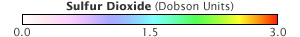 Color bar for Sulfur Dioxide Emissions, Bulgaria