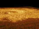Venus - Oblique View of Crater Riley