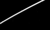 Voyager 2 acquired this high-resolution image of the epsilon ring of Uranus on Jan. 23, 1986, from a distance of 1.12 million kilometers (690,000 miles). This clear-filter image from Voyager's narrow-angle camera has a resolution of about 10 km (6 mi).
