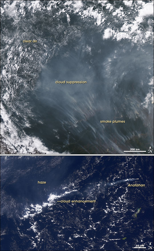 Impact of Polluted Skies on Clouds and Climate