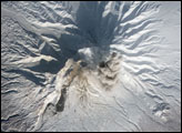 Column of Ash Rises Over Shiveluch Volcano