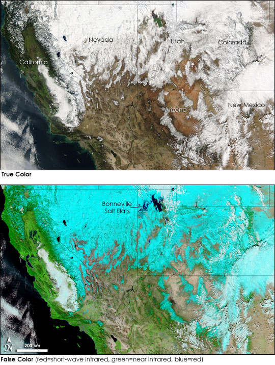 Winter Storms Lash the Western United States