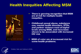 Slide 4: Health Inequities Affecting MSM