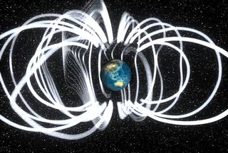 Image of Earths magnetic fileds