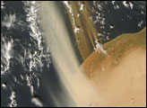 Dust Plumes off Libya