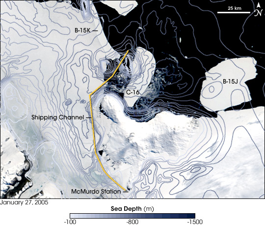 Navigating Icebergs in the Antarctic 