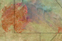 Huge Bushfire in the Kalahari