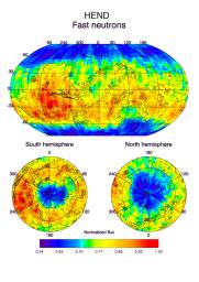 HEND Maps of Fast Neutrons