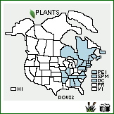 Distribution of Rosa virginiana Mill.. . Image Available. 