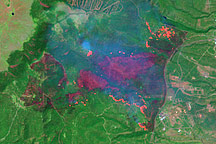 Los Alamos Fires From Landsat 7