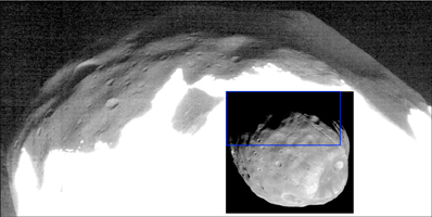 Click here for larger version of inset for PIA10370 'Marsshine' on Shadowed Part of Phobos