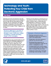 Electronic Aggression Tipsheet cover 